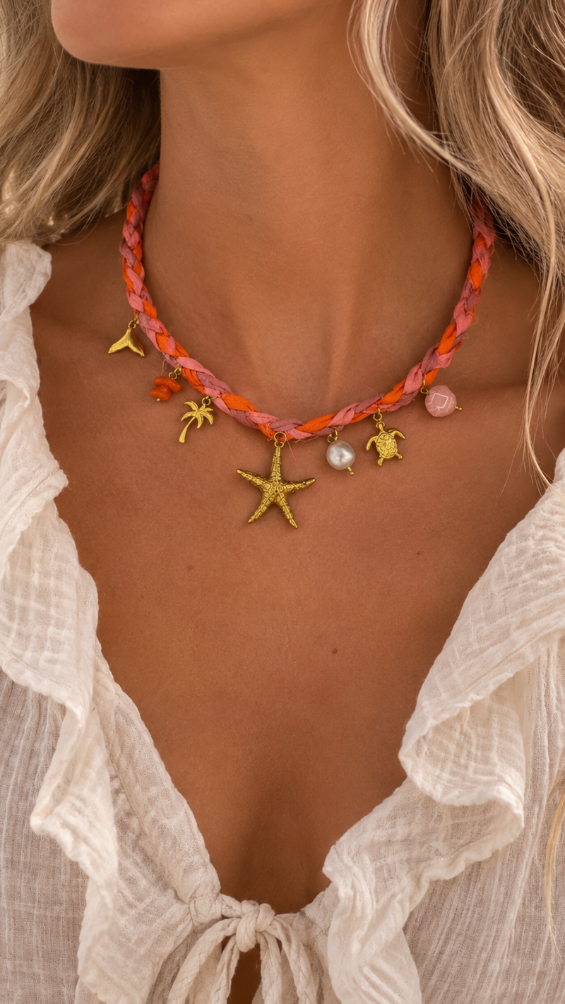 Statement ketting met zeebedels