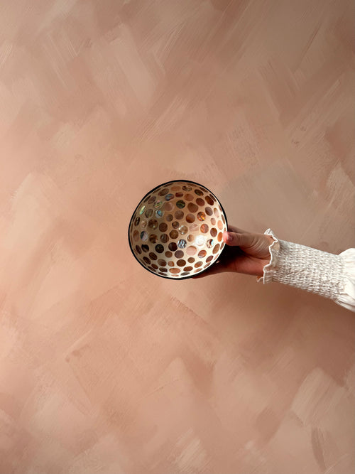Decoratief kokosnoot schaaltje