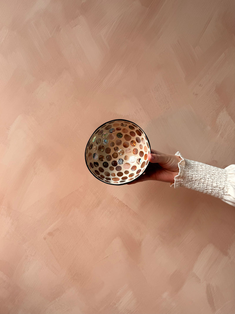 Decoratief kokosnoot schaaltje