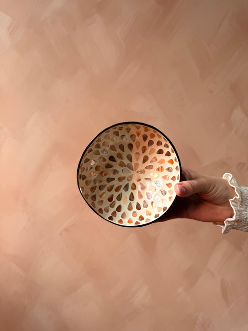 Decoratief kokosnoot schaaltje
