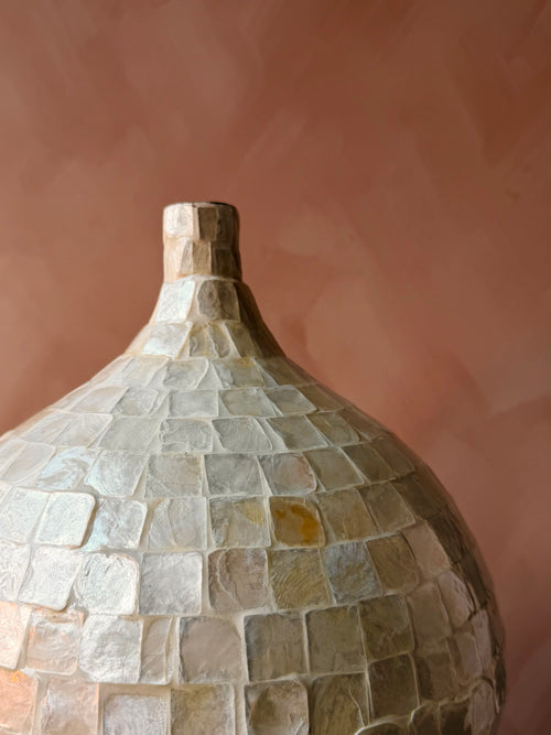 Light & Living vaas met parelmoer mozaïek