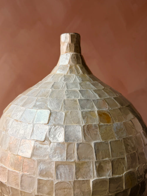 Light & Living vaas met parelmoer mozaïek