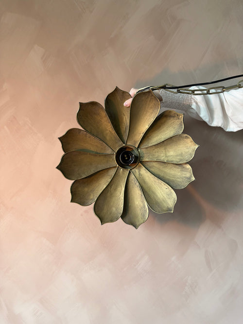 Clayre & Eef hanglamp met bloemvormige kap