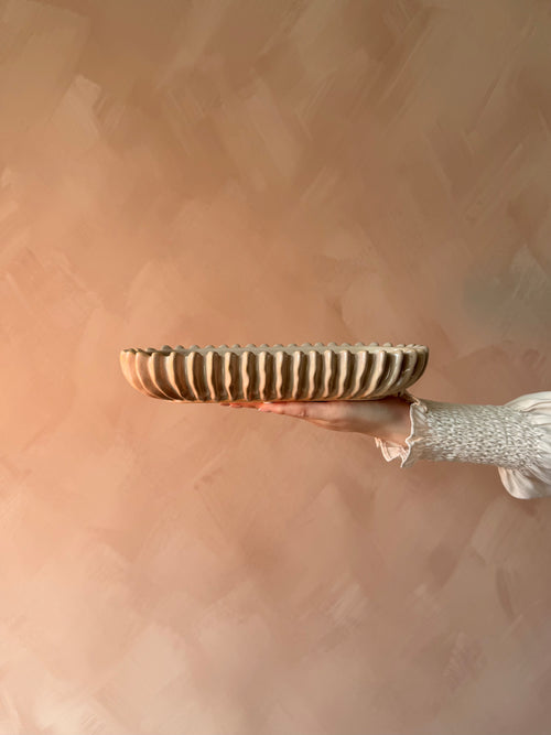 Decoratief schaaltje met ribbelstructuur