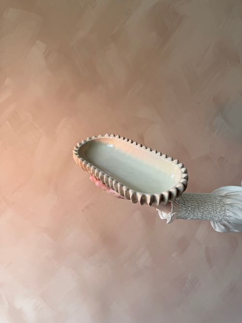 Decoratief schaaltje met ribbelstructuur