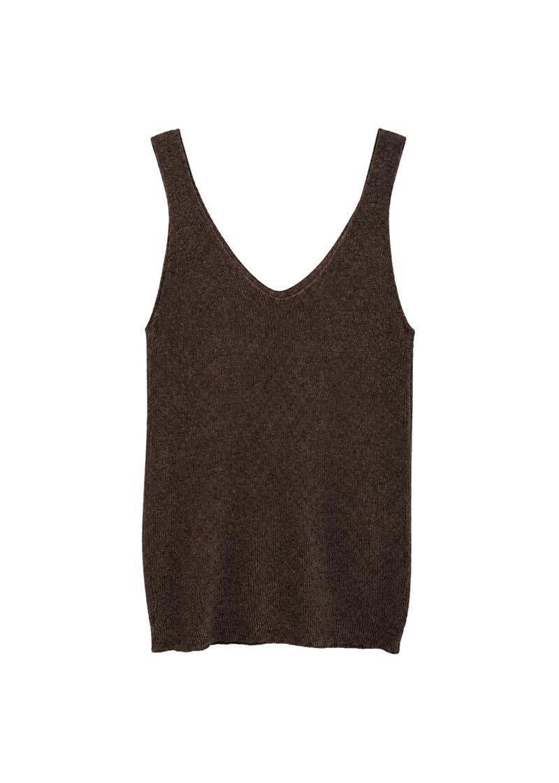 Lurex Top – Bruin/zilver